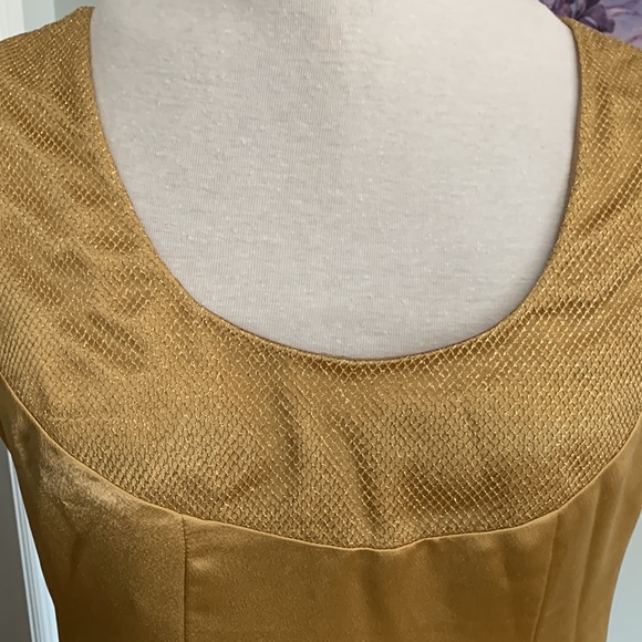 Gold satin custom made dress - Picture 2 of 4